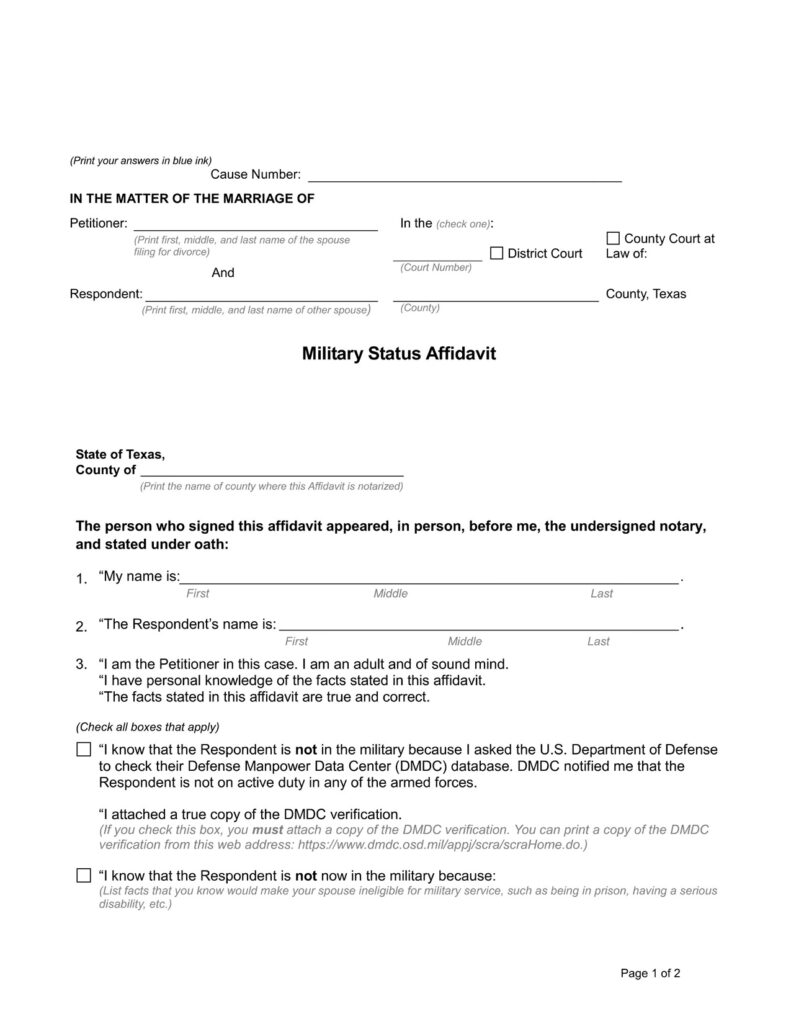 affidavit-of-military-status-form